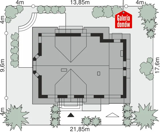 Usytuowanie na działce