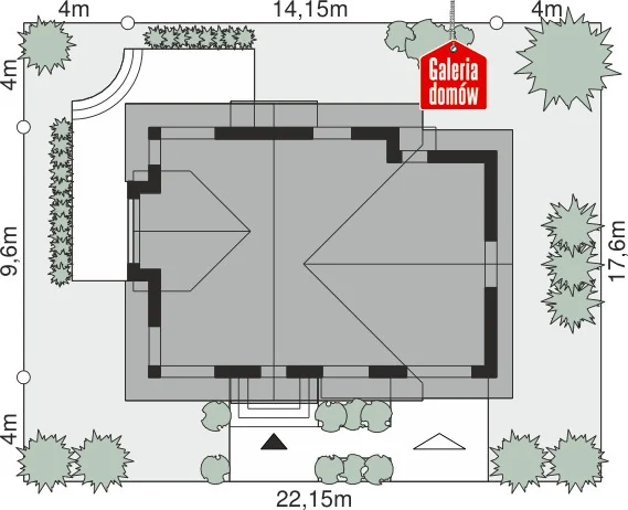 Usytuowanie na działce