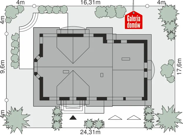 Usytuowanie na działce