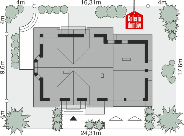 Usytuowanie na działce
