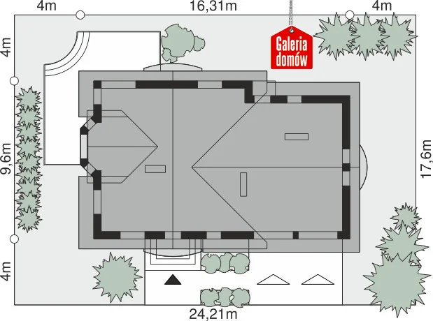 Usytuowanie na działce
