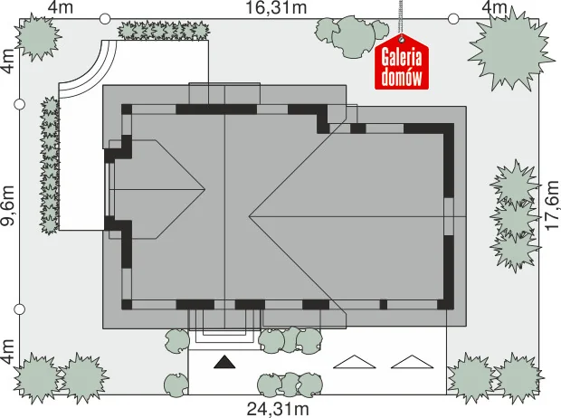 Usytuowanie na działce