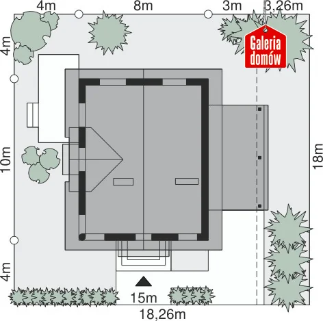 Usytuowanie na działce