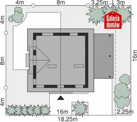Usytuowanie na działce
