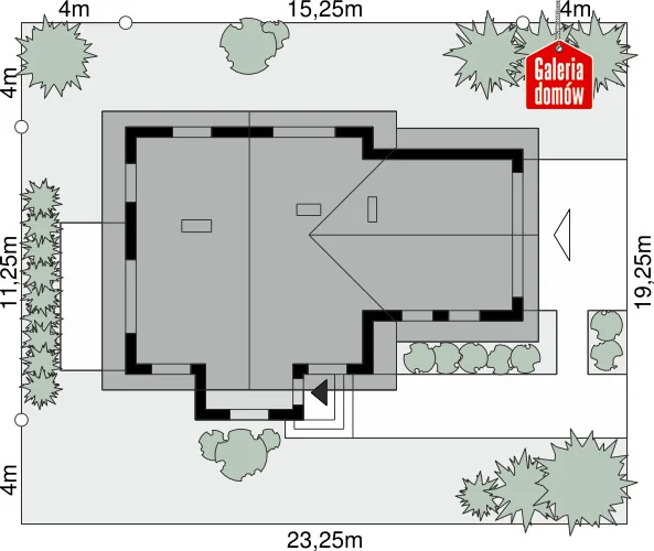 Usytuowanie na działce