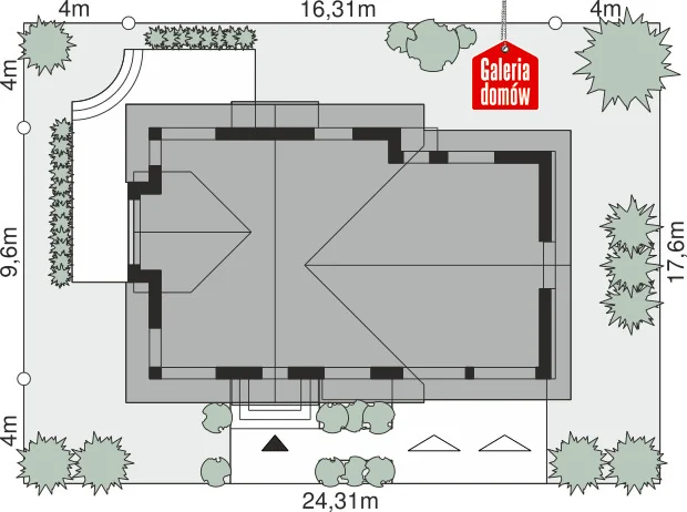 Usytuowanie na działce
