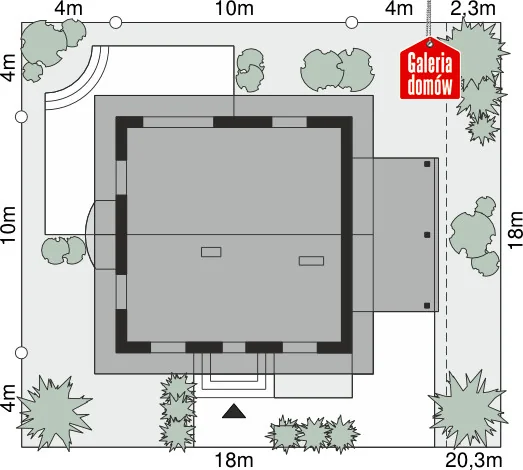 Usytuowanie na działce