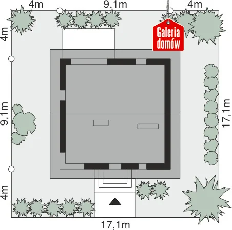 Usytuowanie na działce