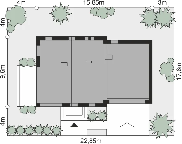 Usytuowanie na działce