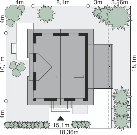 Usytuowanie na działce
