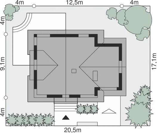 Usytuowanie na działce
