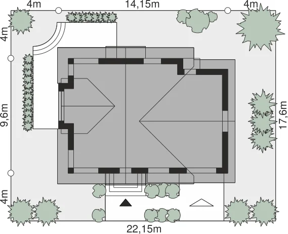 Usytuowanie na działce