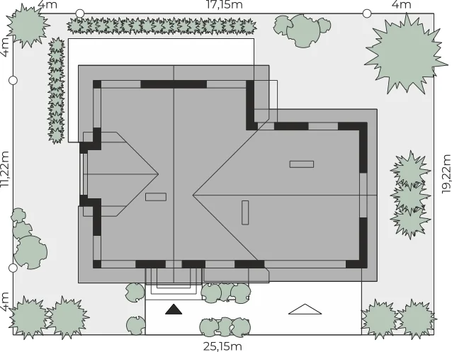 Usytuowanie na działce