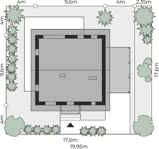 Usytuowanie na działce