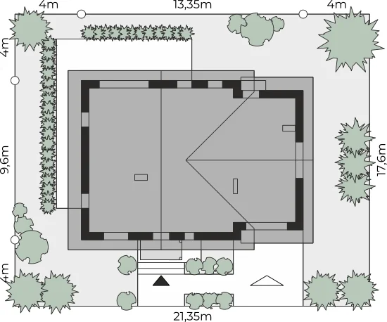 Usytuowanie na działce