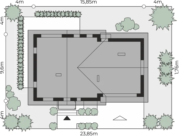 Usytuowanie na działce