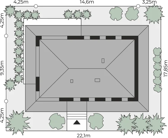 Usytuowanie na działce