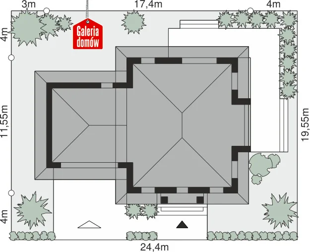 Usytuowanie na działce
