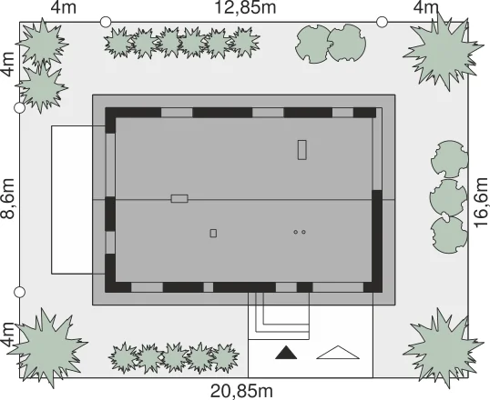 Usytuowanie na działce