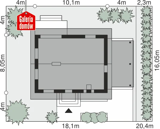 Usytuowanie na działce