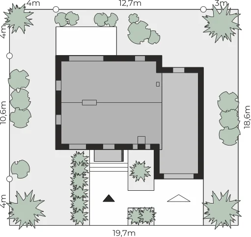 Usytuowanie na działce