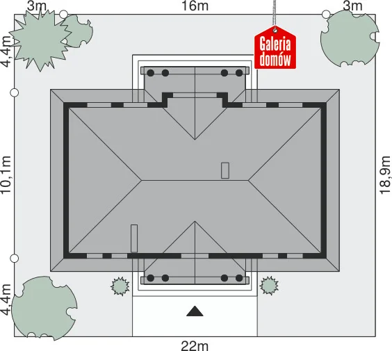 Usytuowanie na działce