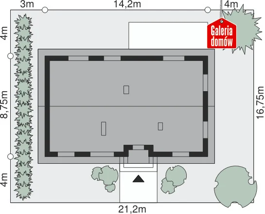 Usytuowanie na działce