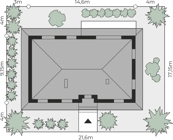 Usytuowanie na działce