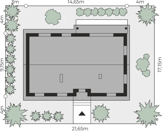 Usytuowanie na działce
