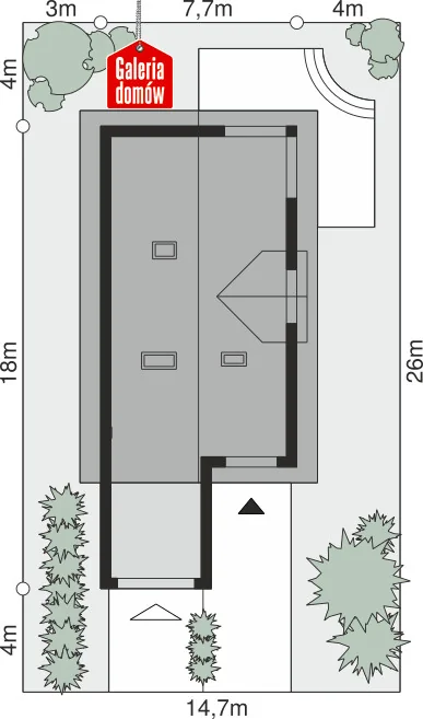 Usytuowanie na działce