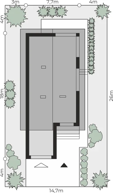 Usytuowanie na działce