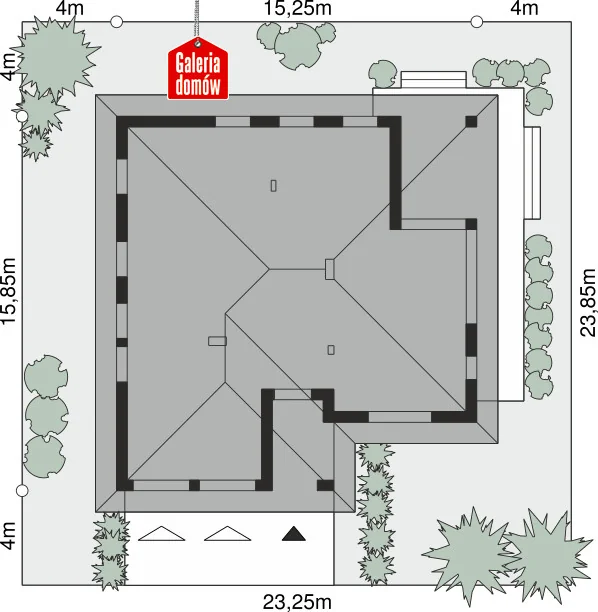 Usytuowanie na działce
