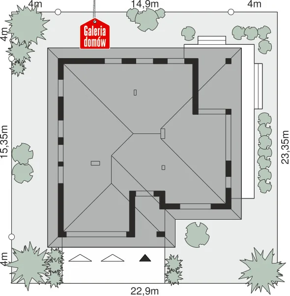 Usytuowanie na działce