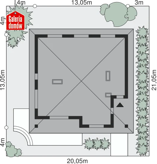 Usytuowanie na działce