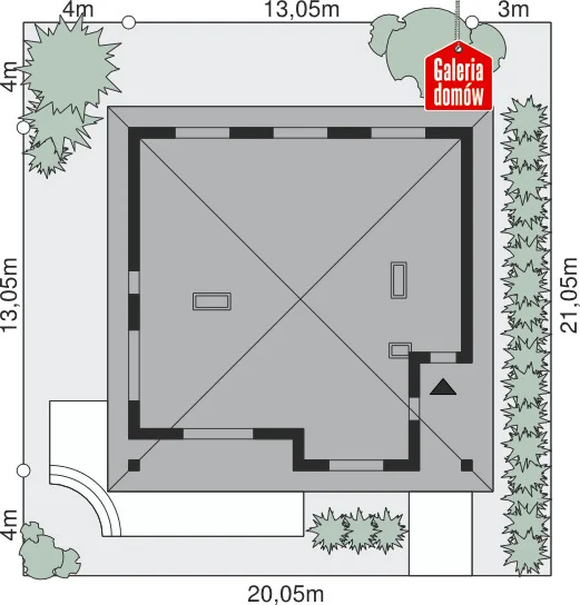 Usytuowanie na działce