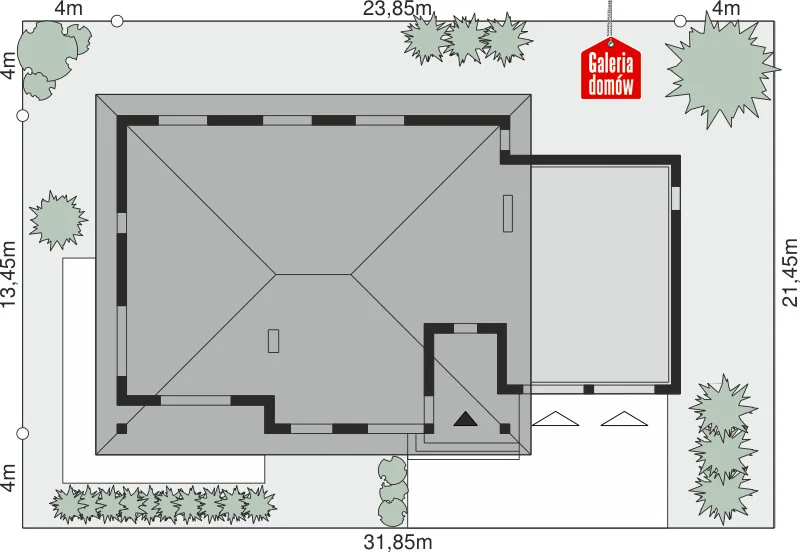 Usytuowanie na działce