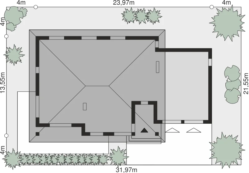 Usytuowanie na działce