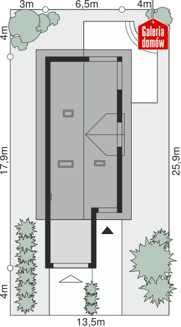 Usytuowanie na działce
