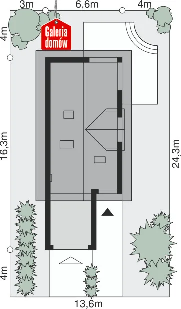 Usytuowanie na działce