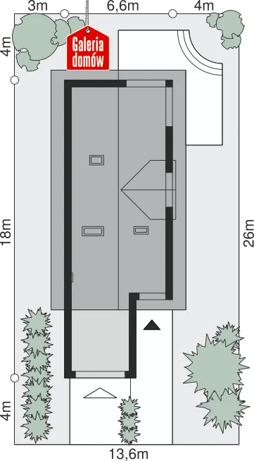 Usytuowanie na działce