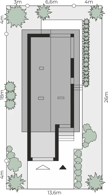 Usytuowanie na działce