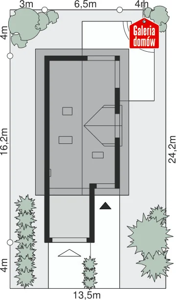 Usytuowanie na działce