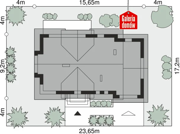 Usytuowanie na działce