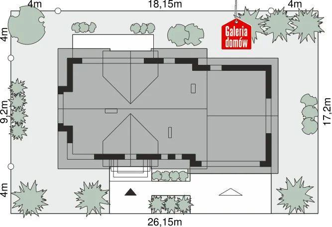 Usytuowanie na działce