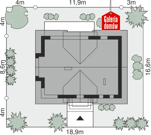 Usytuowanie na działce