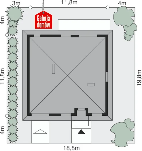 Usytuowanie na działce