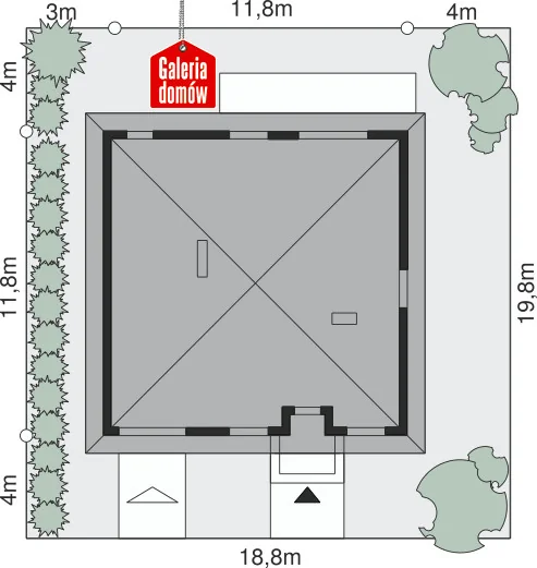 Usytuowanie na działce
