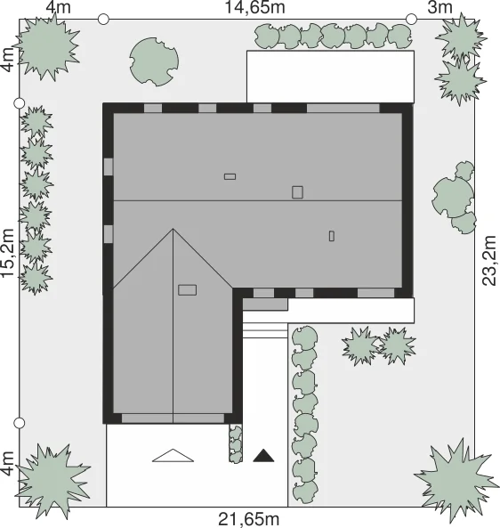 Usytuowanie na działce