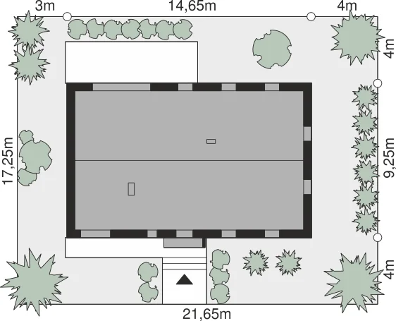 Usytuowanie na działce