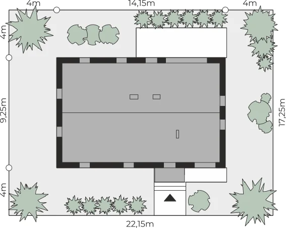 Usytuowanie na działce